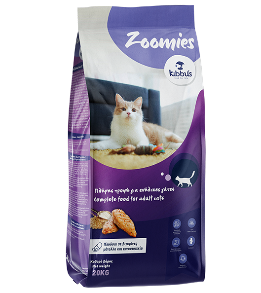 Zoomies Cat τροφή για γάτες Kibbus Pet Food